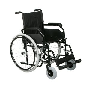Silla de Ruedas de Acero Plegable – Ruedas de 600 mm – Dispone de bolsillo | ObATP8600N