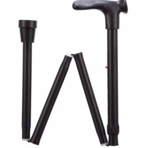 Bastón Plegable con Mango CONFORT – Ajustable en altura – Colores: negro, azul | AbPR30107FS-BK